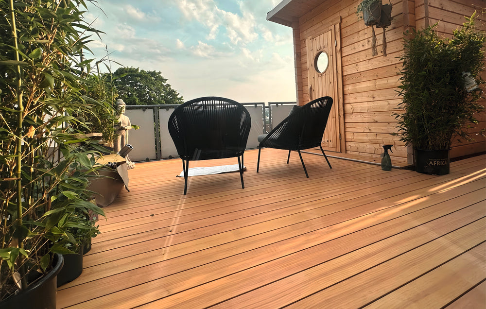 Dachterrasse aus Megawood® Signum Dielen